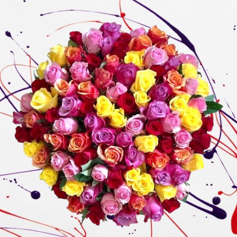 IZAAKS CHOICE # 3 100 MIXED ROSES